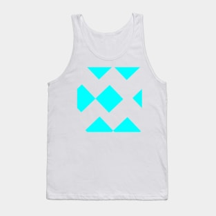 Ice Blue Diamond Squares Tank Top